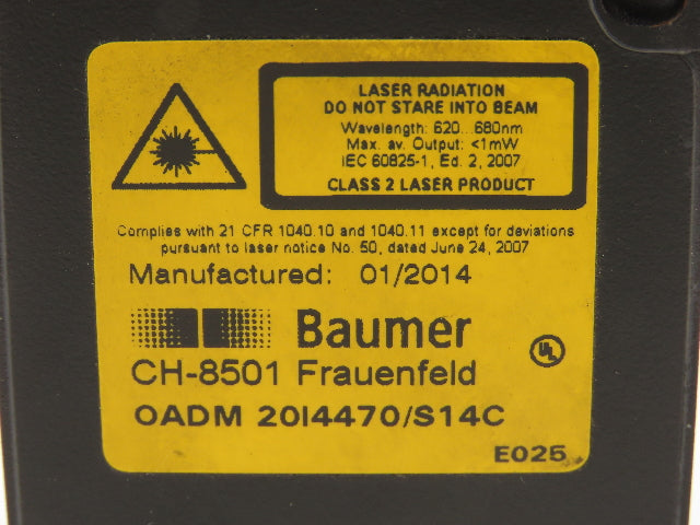 Baumer Frauenfeld OADM 20I4470/S14C Photoelectric Laser Sensor 50-250mm