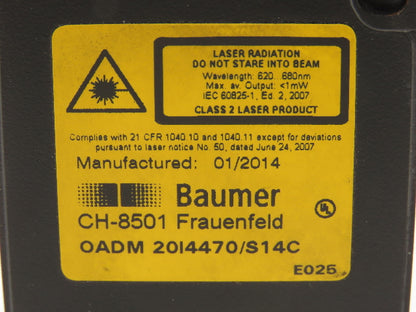 Baumer Frauenfeld OADM 20I4470/S14C Photoelectric Laser Sensor 50-250mm