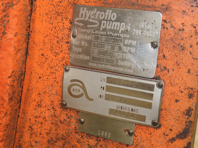 Hydroflo 14HH-1 Vertical Turbine Pump 10"x8"x 13'L  1851 GPM 25Hp 460V 3PH