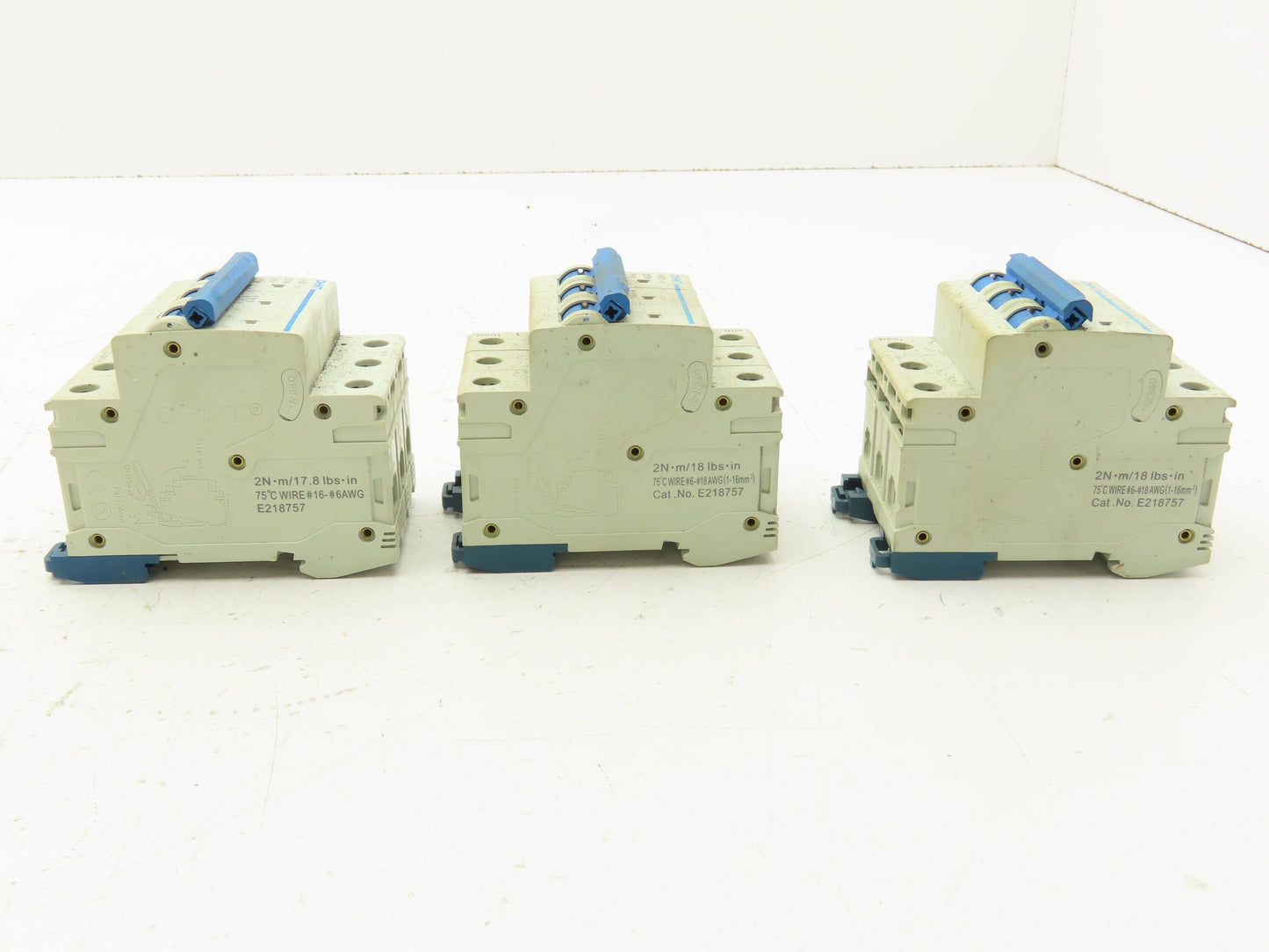 Chint NB1-63 D16 Circuit Breaker 5000A 480V 3 Pole Lot of 3