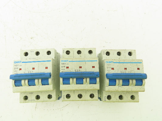 Chint NB1-63 D16 Circuit Breaker 5000A 480V 3 Pole Lot of 3