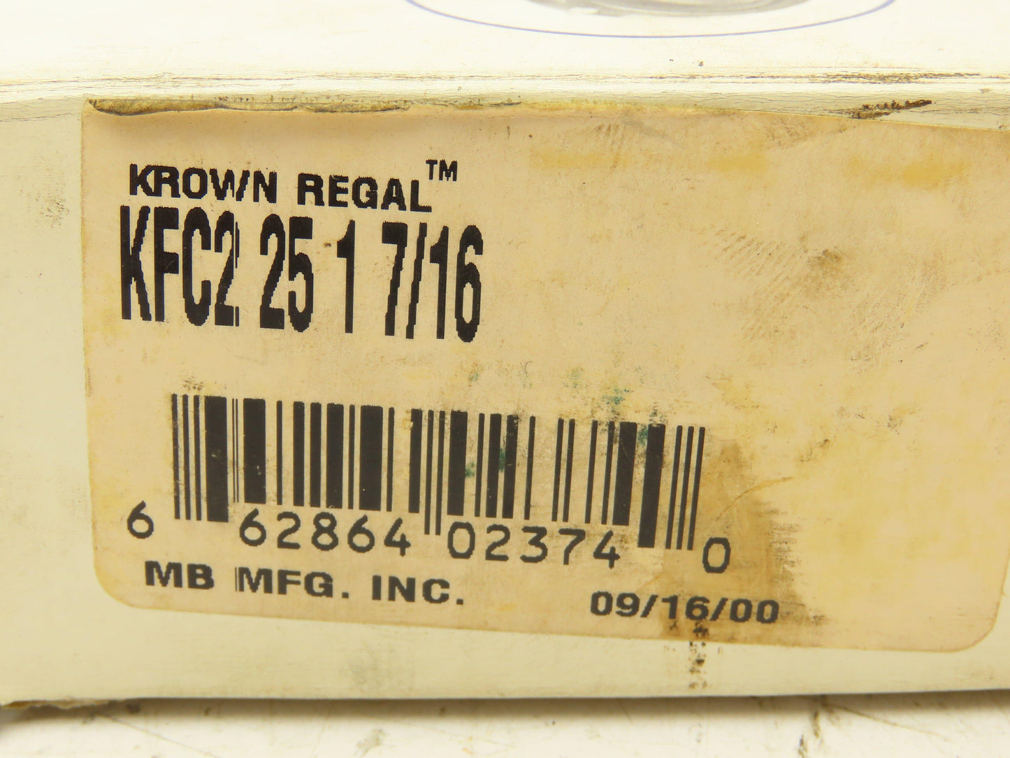 Krown Regal KFC2 25 1-7/16 2-Bolt Flange Mount Ball Bearing Unit 1-7/16" Bore