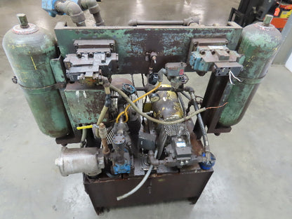 Dual Hydraulic Pump 60 Gallon Power Unit 2500 PSI 13GPM 10GPM Bladder Tank 460V