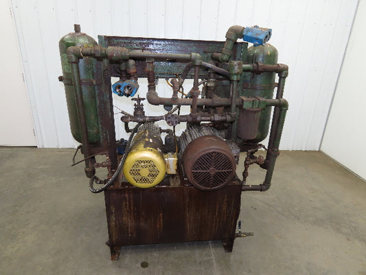 Dual Hydraulic Pump 60 Gallon Power Unit 2500 PSI 13GPM 10GPM Bladder Tank 460V
