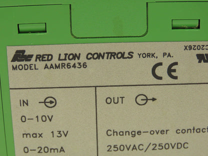 Red Lion Controls AAMR6436 Dual Setpoint Analog Alarm Module 250VDC/AC