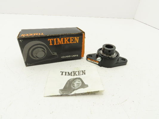 Timken RCJT 3/4 2-Bolt Flange Mount Ball Bearing Unit 3/4"Bore Cast Iron