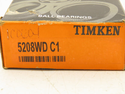 Timken 5208WDC1 Double Row Angular Contact Bearing 40MM Bore 80MM OD 1.1875"Wide