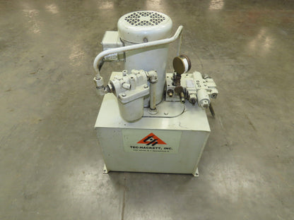 Tec-Hackett PFG-40-10A3 Hydraulic Power Unit 15 Gal 3.5 GPM Pump 3Hp 460V 3PH
