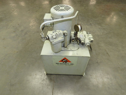 Tec-Hackett PFG-40-10A3 Hydraulic Power Unit 15 Gal 3.5 GPM Pump 3Hp 460V 3PH