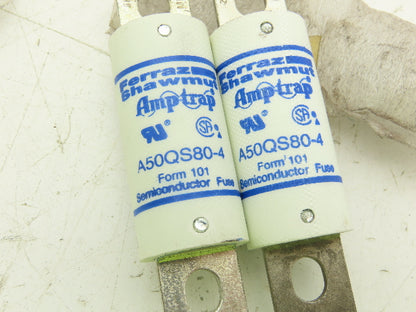 Ferraz Shawmut A50QS80-4 Amp-Trap Semiconductor 80A 500V Fuse Lot of 2