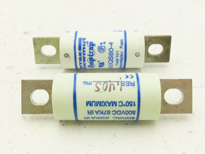 Ferraz Shawmut A50QS80-4 Amp-Trap Semiconductor 80A 500V Fuse Lot of 2
