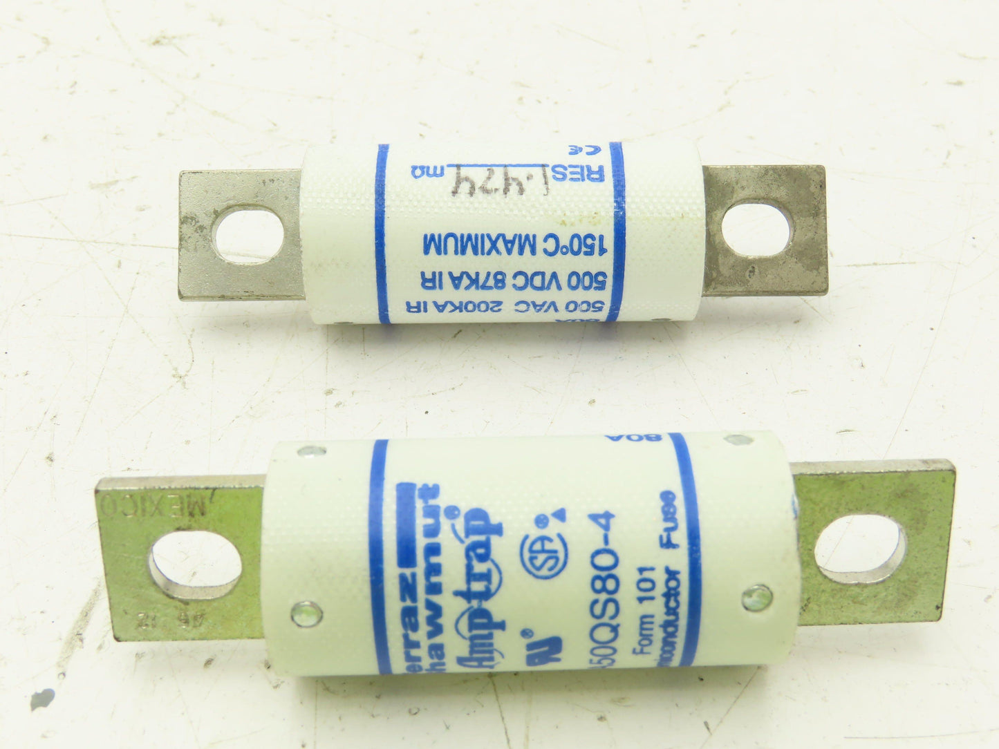 Ferraz Shawmut A50QS80-4 Amp-Trap Semiconductor 80A 500V Fuse Lot of 2