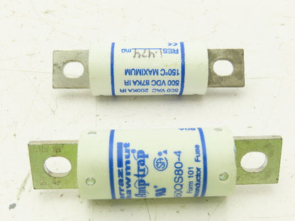 Ferraz Shawmut A50QS80-4 Amp-Trap Semiconductor 80A 500V Fuse Lot of 2