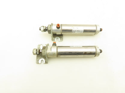 SMC NCMB125-0300 Spring Return Pneumatic Cylinder 3" Stroke 1-1/4" Bore Lot of 2