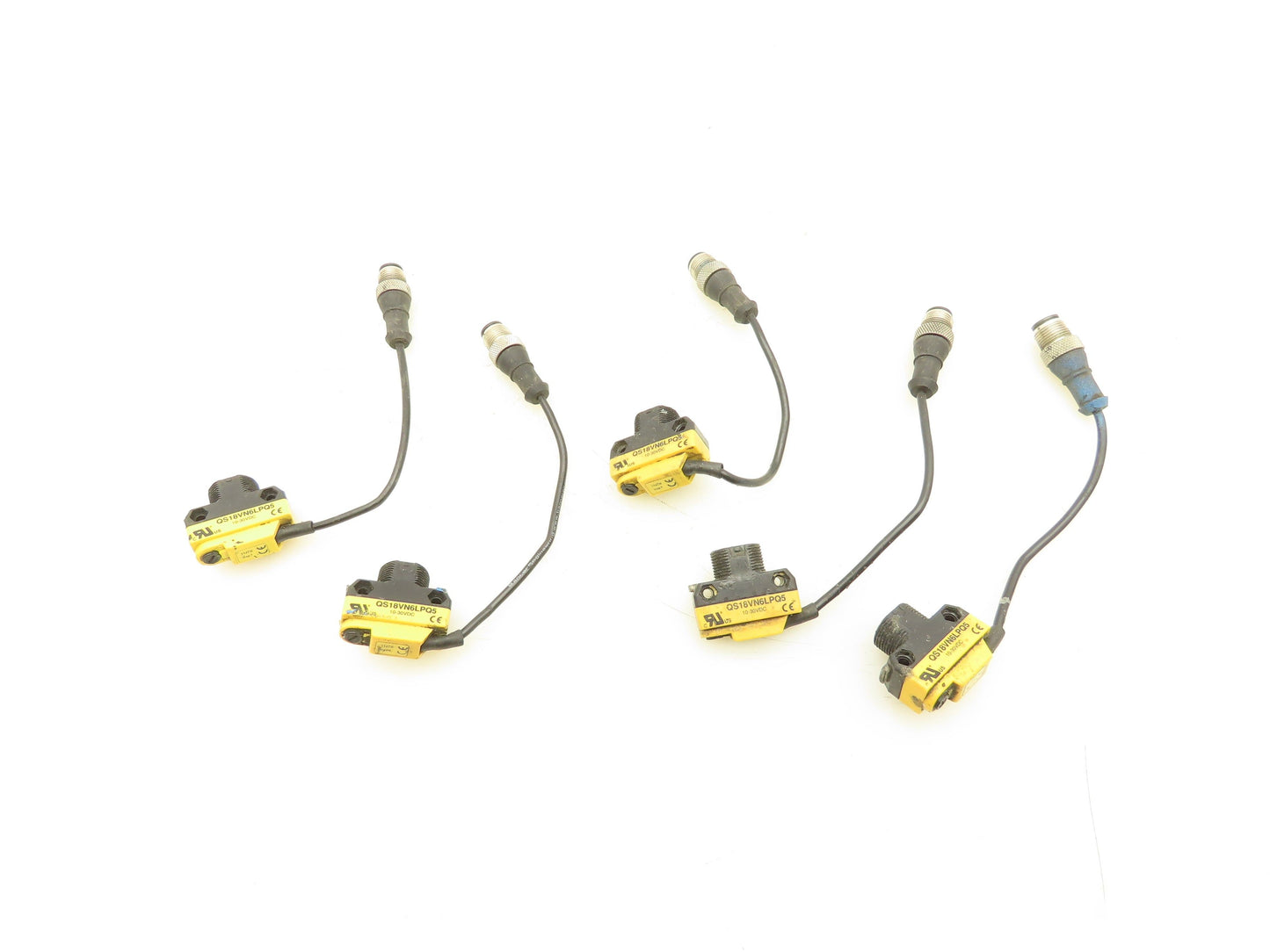 Banner QS18VN6LPQ5 Photoelectric Sensor 10-30VDC 3.5M Range M12 Lot Of 5