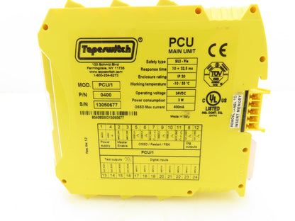 Tapeswitch PCU/1 Programmable Safety Control Main Unit 24VDC
