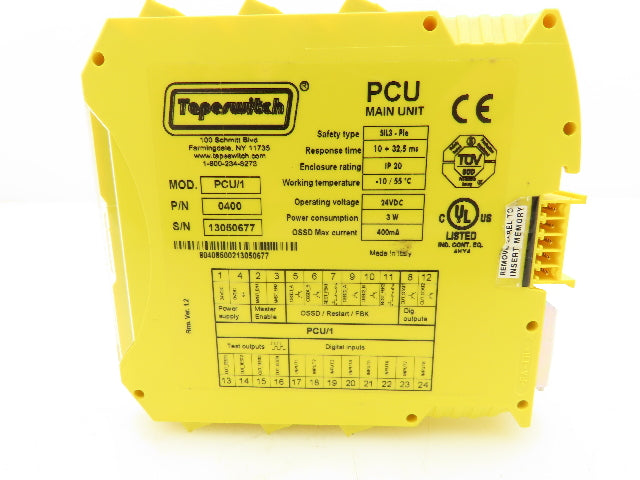 Tapeswitch PCU/1 Programmable Safety Control Main Unit 24VDC