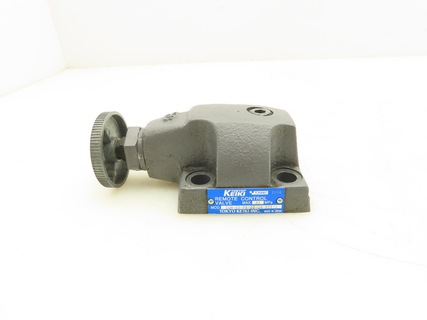Tokyo Keiki Tokimec CGR-02-FK-20-JA-S75-J Hydraulic Remote Relief Valve