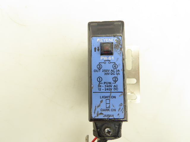 Keyence PW-61 Retro-Reflective Main Unit Photoelectric Sensor 0.1-5m Lot of 3