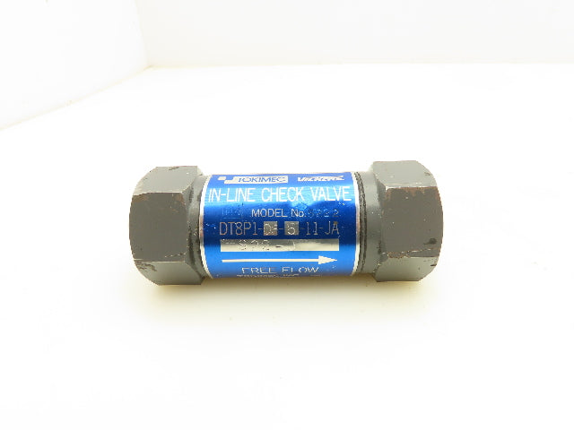 Tokimec Vickers DT8P1-06-5-11-JA-S22-J In-line Hydraulic Check Valve 3/4" NPT