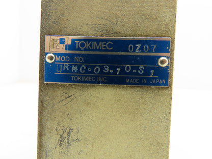 Tokimec URMC-03-10-S1 Hydraulic Check Valve Sandwich Module for Relief Valve