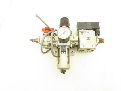 SMC NAW3000-N03 Filter Regulator With Soft Start Valve And 3 Port Lock Out Valve
