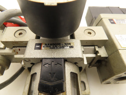 SMC NAW3000-N03 Filter Regulator With Soft Start Valve And 3 Port Lock Out Valve