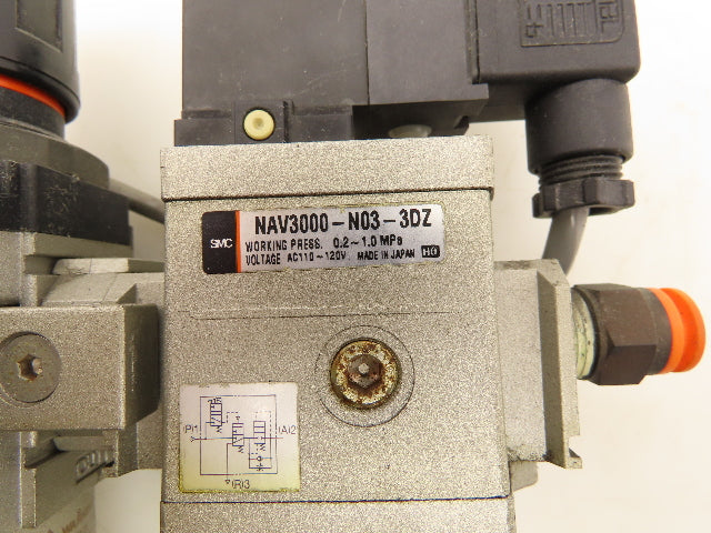 SMC NAW3000-N03 Filter Regulator With Soft Start Valve And 3 Port Lock Out Valve