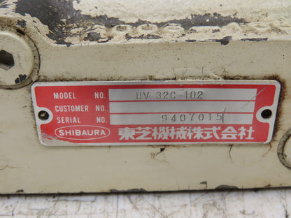Shibaura UV-32C-102 Hydraulic 3-Station Valve Manifold