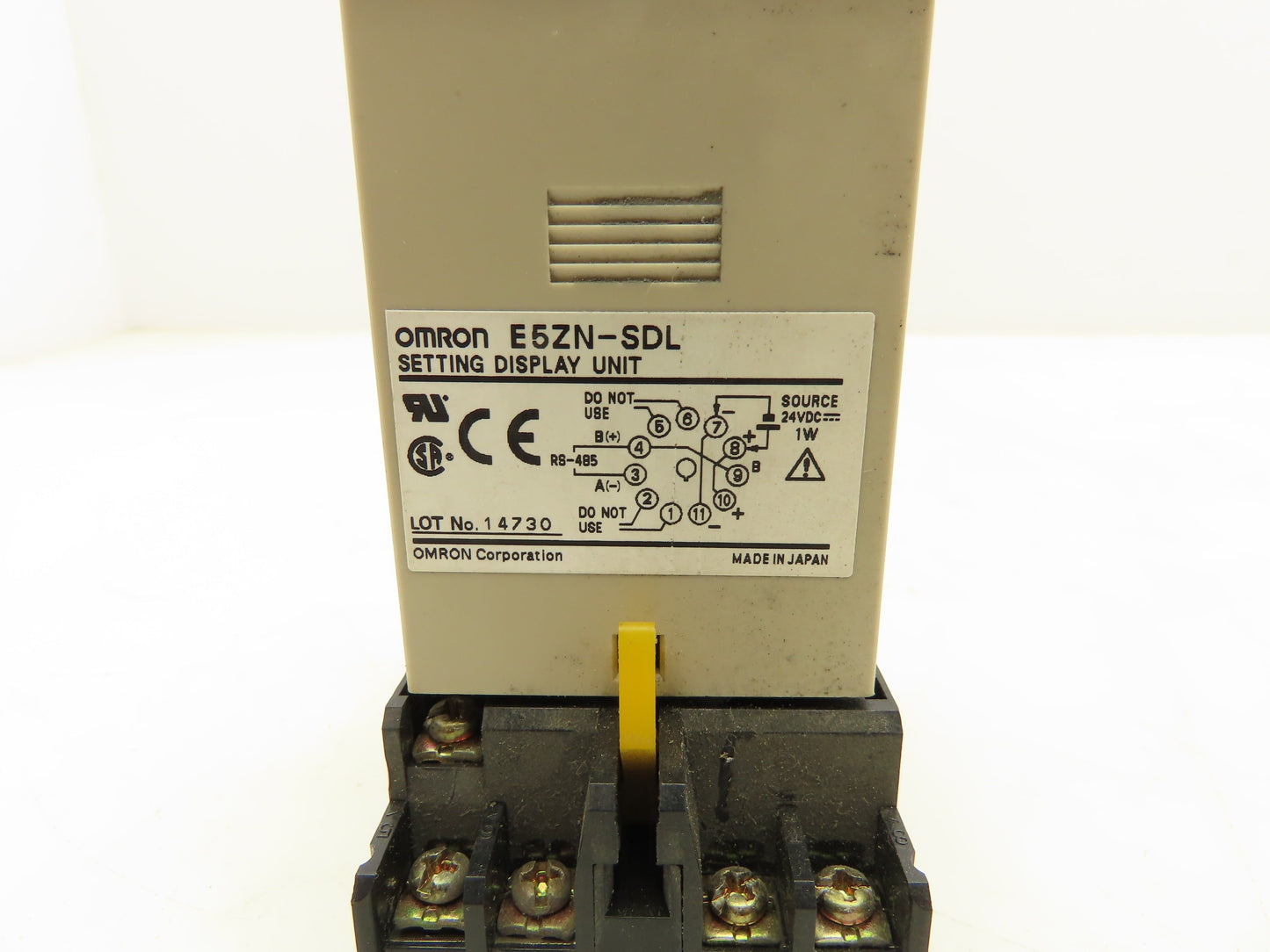 Omron E5ZN-SDL Temperature Control Setting Display Module w/Socket Base 24V