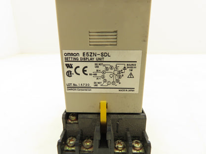 Omron E5ZN-SDL Temperature Control Setting Display Module w/Socket Base 24V