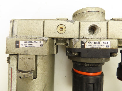 SMC NAL4000-N04-38 Air Line Filter Lubricator Regulator With Soft Start Valve