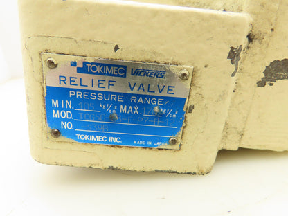 Tokimec Vickers TCG50-03-F-P7-H-12-S39B Hydraulic Pressure Relief Valve