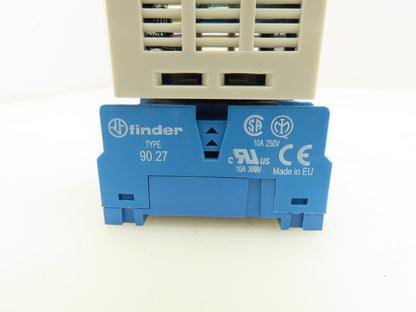 Finder 88.02 Multi-Voltage Plug-In Timer Socket Relay Base 0.5sec-100hr Lot of 2