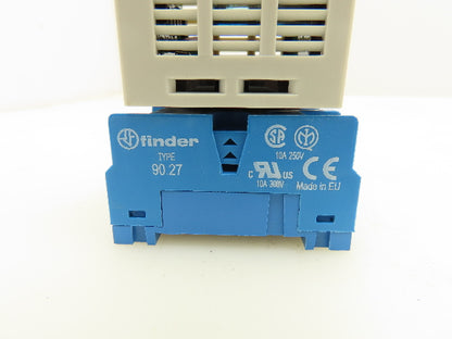 Finder 88.02 Multi-Voltage Plug-In Timer Socket Relay Base 0.5sec-100hr Lot of 2