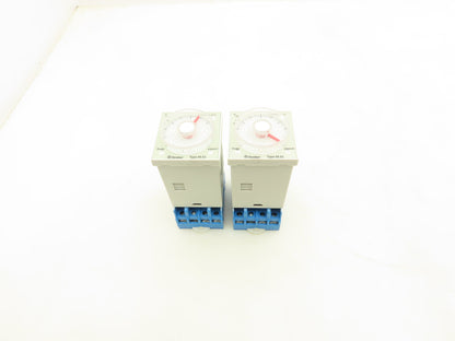 Finder 88.02 Multi-Voltage Plug-In Timer Socket Relay Base 0.5sec-100hr Lot of 2