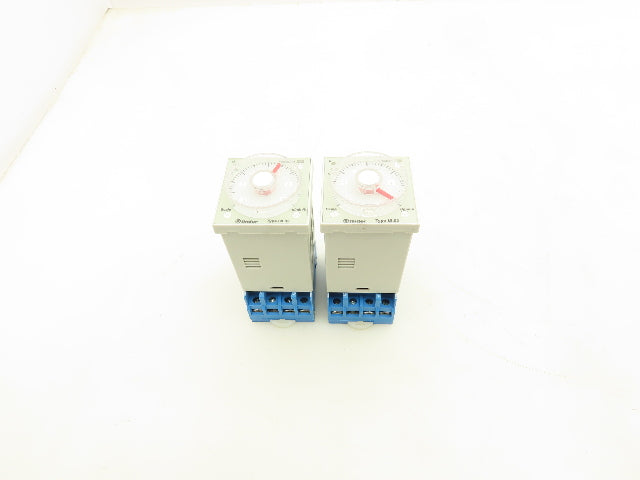 Finder 88.02 Multi-Voltage Plug-In Timer Socket Relay Base 0.5sec-100hr Lot of 2