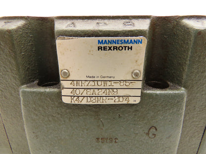 Rexroth 4WRZ 10W1-85-40/6A24N9K4/D3MR Hydraulic Proportional Directional Valve