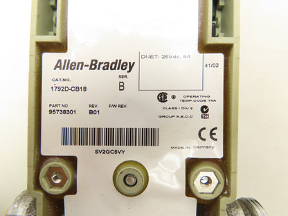 Allen-Bradley 1792D-CB18 DeviceNet Armor Block Maxum I/O Module Ser B Lot Of 2