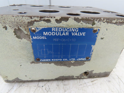 Yuken MRP-06-C-10 Hydraulic Pressure Reducing Modular Sandwich Valve