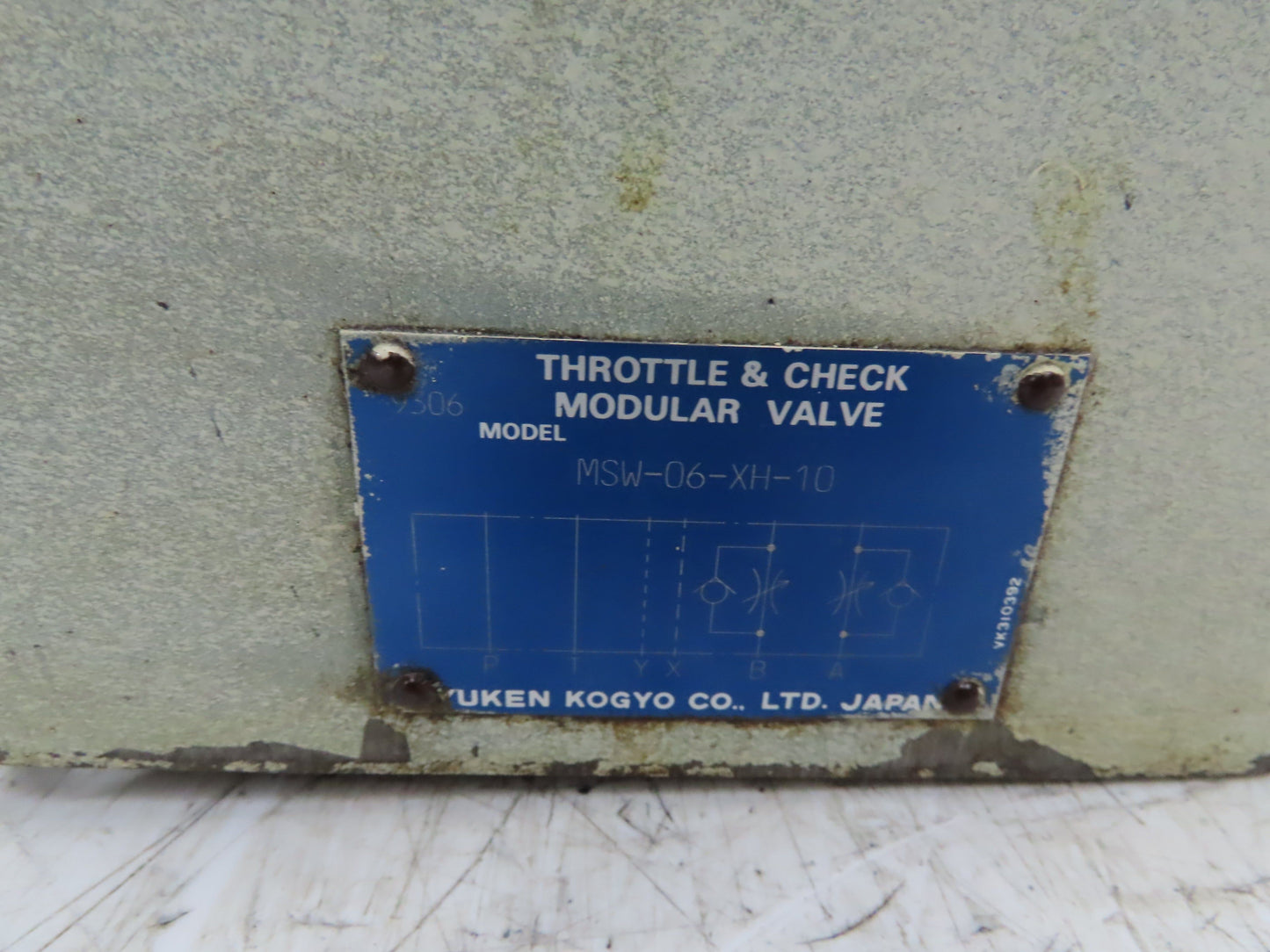 Yuken MSW-06-XH-10 Hydraulic Throttle & Check Modular Sandwich Valve