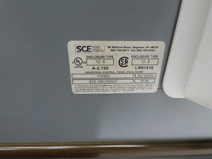 SCE SCE-30EL3008LP Industrial Electrical Enclosure With Backplate 30x30x8"