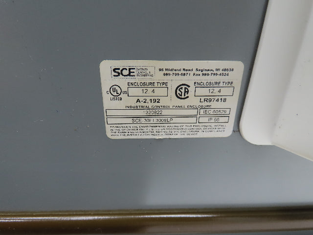 SCE SCE-30EL3008LP Industrial Electrical Enclosure With Backplate 30x30x8"