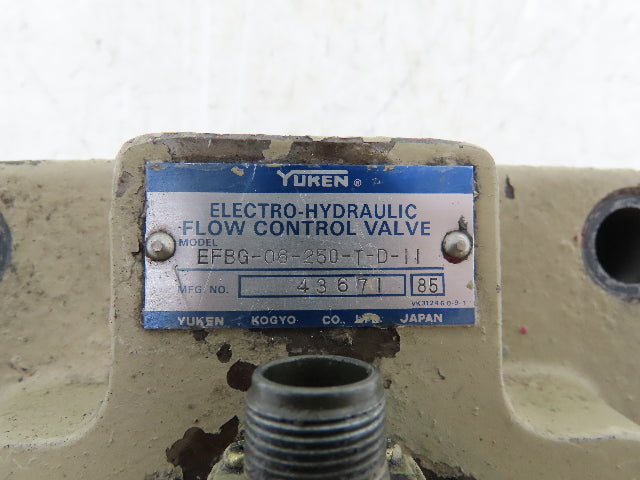 Yuken EFBG-06-250-T-D-11 Electro-Hydraulic Flow Control Relief Valve