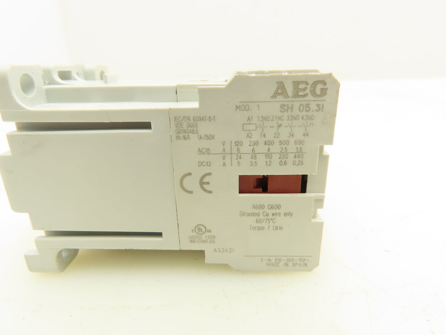 AEG SH 05.31 Mini Contactor Relay 24V Coil 4P Lot of 3