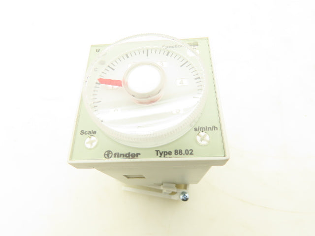 Finder 88.02 Multi-Voltage Plug-In Timer Socket Relay Base 0.5sec-100hr