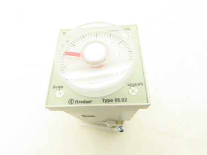 Finder 88.02 Multi-Voltage Plug-In Timer Socket Relay Base 0.5sec-100hr