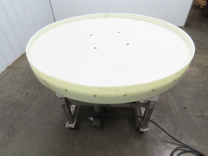 Rotary Accumulation Turntable  Plastic Top 48" Wide 3RPM 230/480V