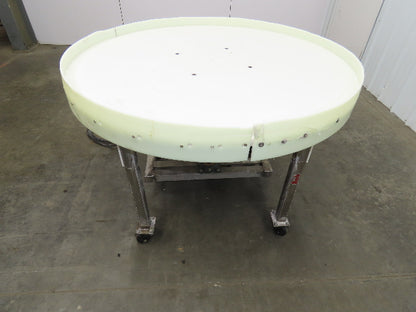 Rotary Accumulation Turntable  Plastic Top 48" Wide 3RPM 230/480V