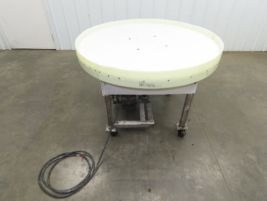 Rotary Accumulation Turntable  Plastic Top 48" Wide 3RPM 230/480V